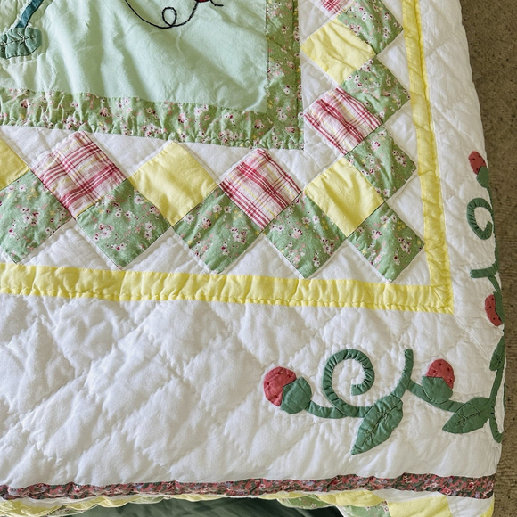 VTG Disney Pooh 100 Acre Collection FULL Patchwork Quilt w/ Two Standard Shams - Picture 3 of 15